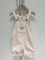 Copenhagen Colors - *TWILL SHORT SPENCER ROMPER 淺粉品牌logo薄丹寧 吊帶褲