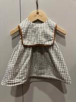 牛奶格方領洋裝Sailor collar dress 