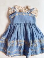 (整套販售）Magrit sundress - Cornflower+SP 條紋背心