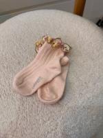 Anémone Embroidered Ruffle Ribbed Ankle Socks 	Sorbet	21/23