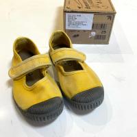 CIENTA  香香鞋黑底洗舊布料瑪莉珍 芥末黃 25