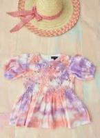 Handsmock Blouse - Violet Tie Dye 手染上衣