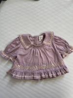 24ss紫色刺繡上衣