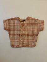 Hello Lupo - Zen shirt short sleeved - arancione quadri