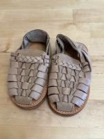 Sol Leather Huarache Sandals 沙色編織涼鞋