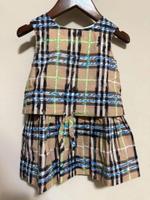  Burberry 塗鴉活潑格紋綁帶洋裝 18M