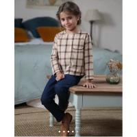 LOIR Paris 有機棉香草格子長袖襯衫Top Trudaine Tartan 6y