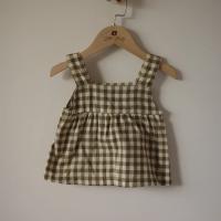 Olive Gingham Dolce Top（限ning＿closet 下單）