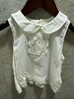 Chloe 經典百搭花朵白色背心上衣