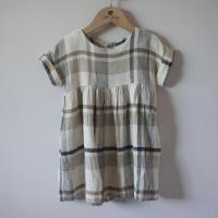 短袖格紋洋裝	JOSEPHINE anthracite
