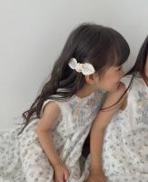 Sucrlily embroidered knot bows粉色髮夾組