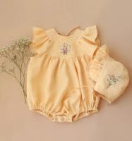 (請看說明) Flutter Sleeve Tie Back Bubble Playsuit