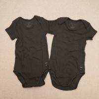 寶寶睡衣短袖包屁衣 2 入 - Nearly Black 18-24m