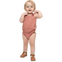 Happy silk striped romper