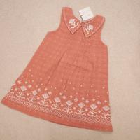 Sofia Dress - Coral Cross Stitch 5y