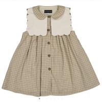 小詩獨家款- Dress Elysée - CHECK GREEN & CARAMEL
