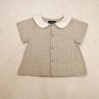 Little Poetry Exclusive-Blouse Monceau - CHECK GREEN & CARAMEL 2y