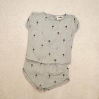(合售) 薄棉紗上衣+短褲 24m