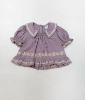ss24 Betsy Blouse Lavender 紫色刺繡上衣