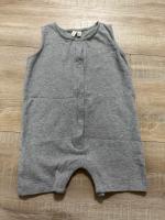 有機棉連身背心 - Grey Melange