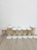 Hegen 奶瓶二手套組｜240ml×4 + 330ml×2 + 奶嘴蓋×9 + 全新 Y字奶嘴