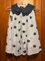 Nami dress 藍色波點領片洋裝