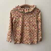 AW24 匹馬棉復古印花長袖花領上衣