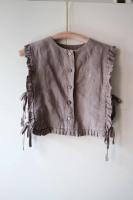 Linen Ruffle Vest Annie +刺繡🪡Silver Branch