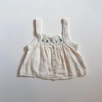 EMBROIDERED CHANTILLY STRAP TOP