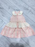 Mademoiselle tunic jacquard gingham pink flowers