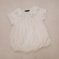 ROMPER CARNOT- Linen Short Sleeves 24m (版大)