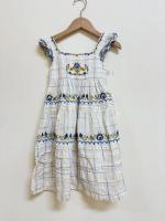 SS25獨家層次格紋圖騰刺繡飄逸洋裝