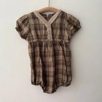 經典格紋連身包屁服