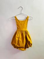 Little Cotton Clothes芥黃色花苞吊帶褲