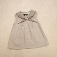 Blouse Trudiane - beige fine stripes 4Y