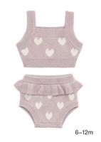 Heart Jacquard Ballerina Marle上衣+褲子合售