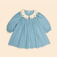 Esther Dress - Quilt Calico Blue Pebble