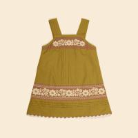 VITTORIA APRON SHIFT - DRIED MOSS