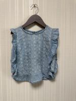 花邊無袖小花上衣