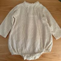 Barboteuse en Coton Bio Marsou x Isabelle - Ecru