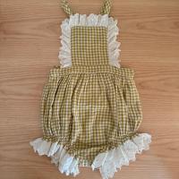 Berta Romper - Mustard Vichy