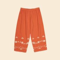 簡約撞色刺繡長褲 MOLLY EMBROIDERED TROUSER - POPPY