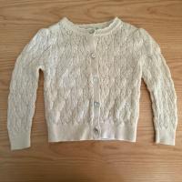 pointelle cardigan ecru