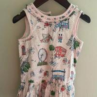 Cath kidston Pink London dress 1-2Y +80cm 格紋褲褲