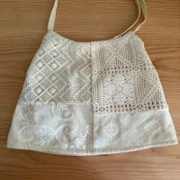 crochet lace halter neck cami -white