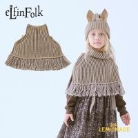 羊毛針織高領斗蓬 Rib knit Knight cape Ⅱ beige