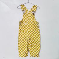 Claude & Co 奶油黃棋盤格吊帶褲