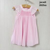 Jacadi 金標 柔粉抓褶刺繡洋裝 12m 附上小褲