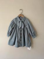 日系領結洋裝-淺藍