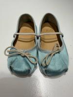 芭蕾舞鞋 緞面藍綠